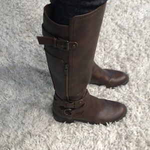 G by Guess brown leather riding boot